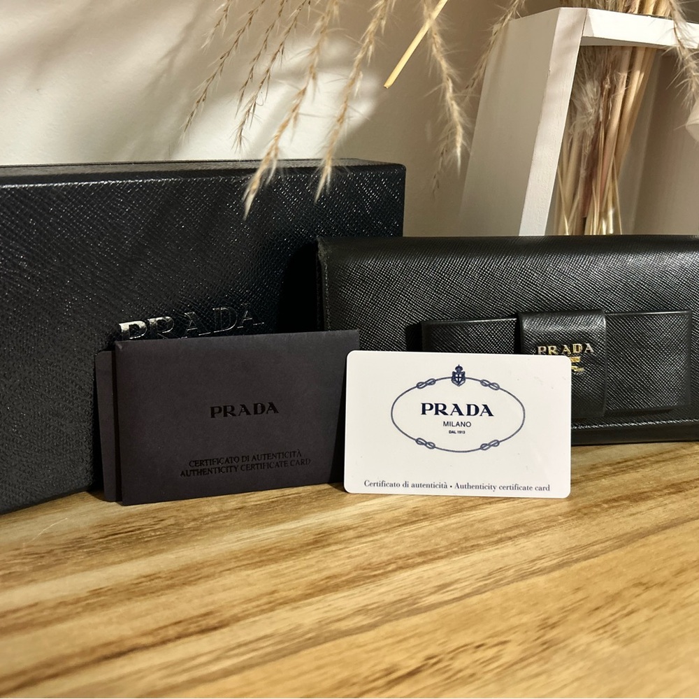 Prada Sleek Black Leather Wallet
